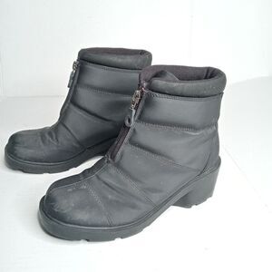 London Fog black ankle boots size 6